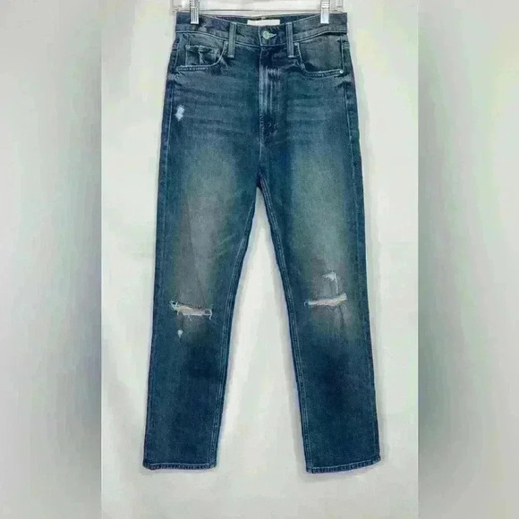 Mother Superior Denim High Waisted Rider Far Beyond the Sky Straight Leg Size 26 - Picture 4 of 14